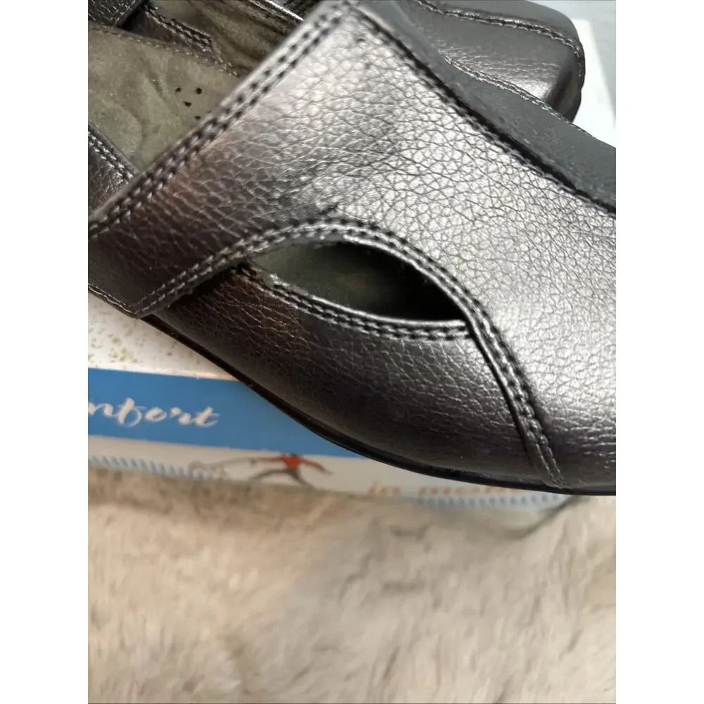 Easy Street Sportster Slingback Mule Pewter‎ 7.5 M